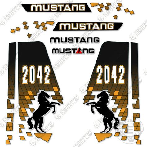 mustang skid steer stickers|Mustang .